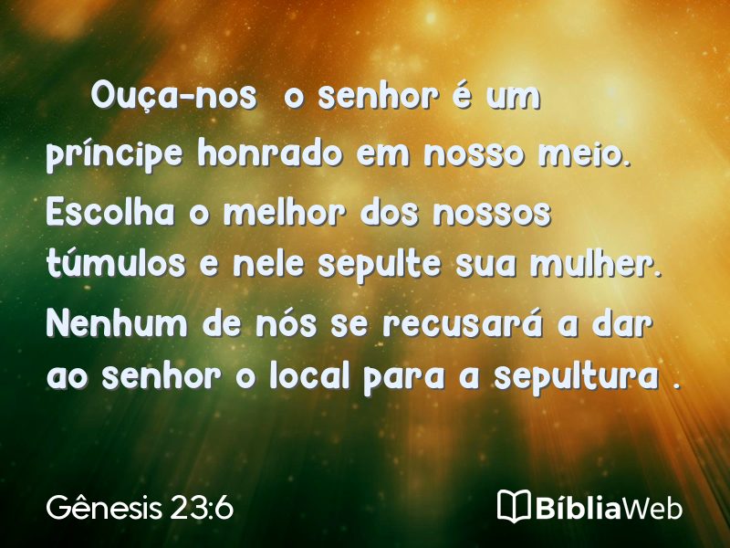 Gênesis 23:6 em imagem para compartilhar