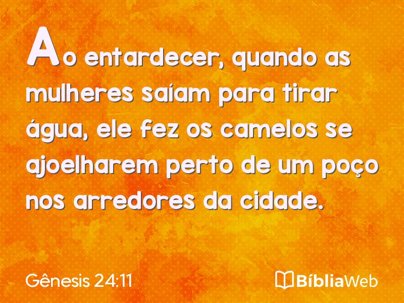 Gênesis 24:11 em imagem para compartilhar