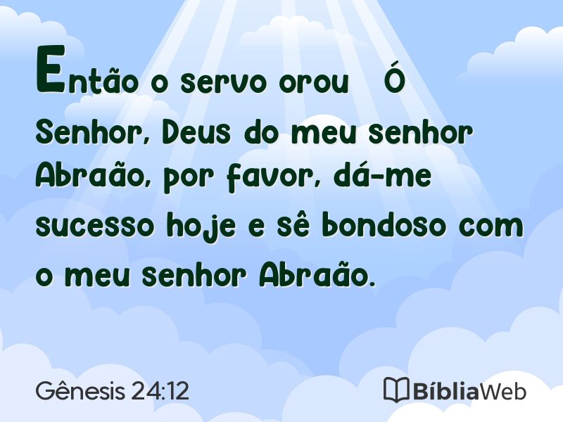 Gênesis 24:12 em imagem para compartilhar