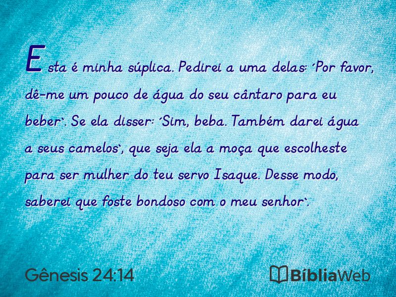 Gênesis 24:14 em imagem para compartilhar