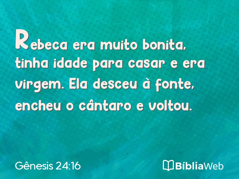Gênesis 24:16 em imagem para compartilhar