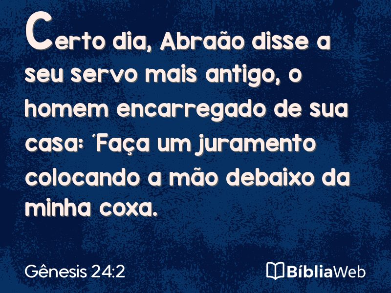 Gênesis 24:2 em imagem para compartilhar