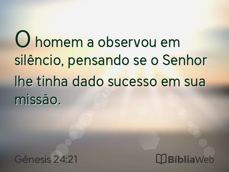 Gênesis 24:21 em imagem para compartilhar