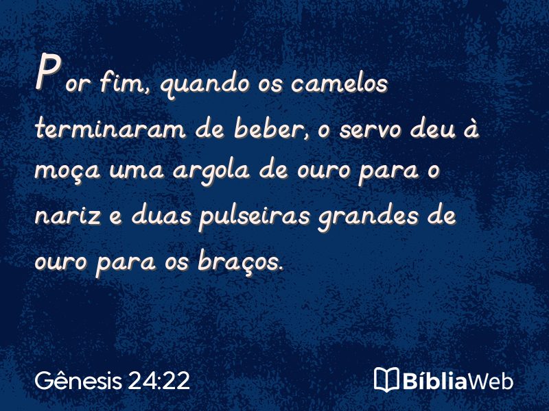 Gênesis 24:22 em imagem para compartilhar