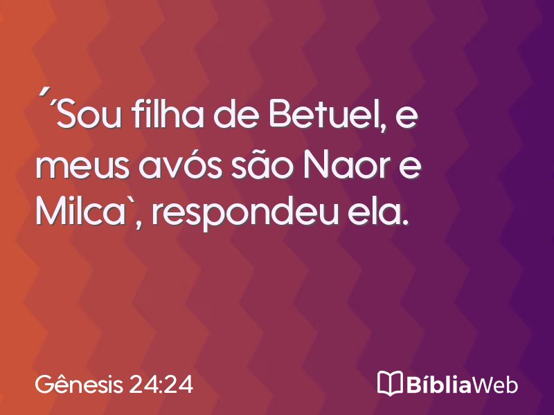 Gênesis 24:24 em imagem para compartilhar