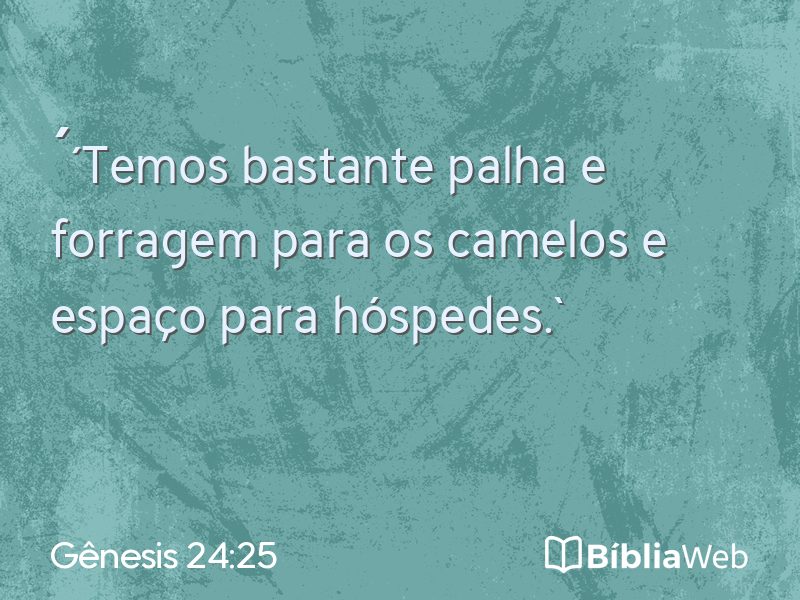 Gênesis 24:25 em imagem para compartilhar