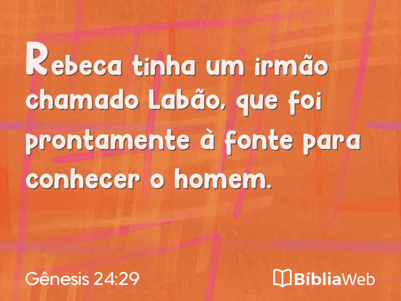 Gênesis 24:29 em imagem para compartilhar
