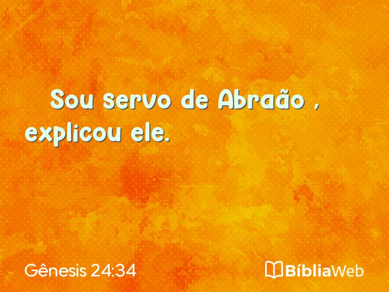 Gênesis 24:34 em imagem para compartilhar