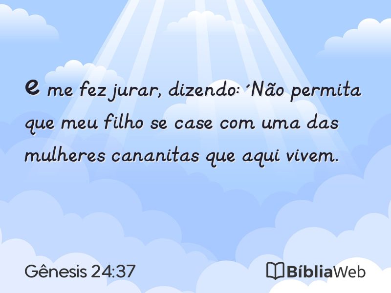 Gênesis 24:37 em imagem para compartilhar