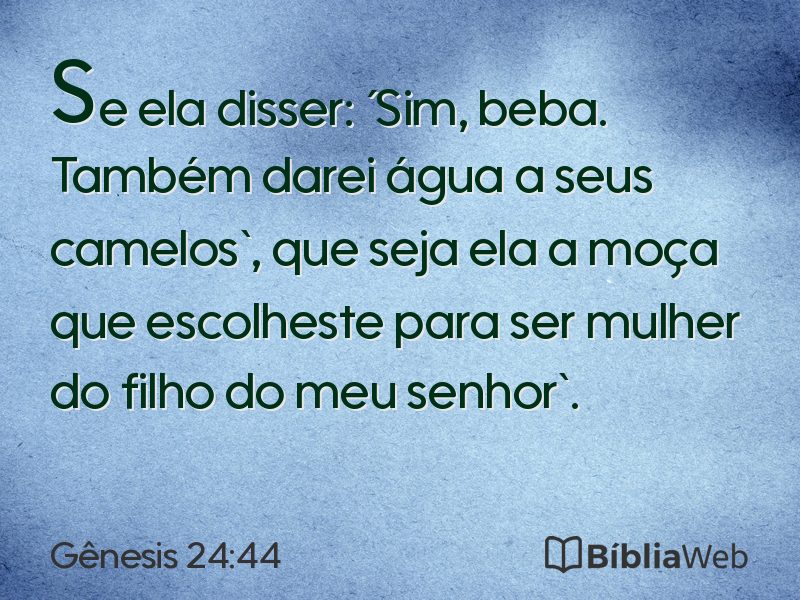Gênesis 24:44 em imagem para compartilhar