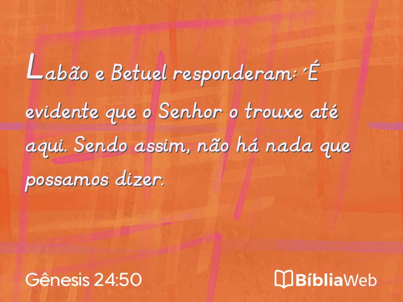 Gênesis 24:50 em imagem para compartilhar