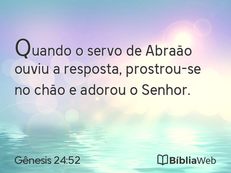 Gênesis 24:52 em imagem para compartilhar