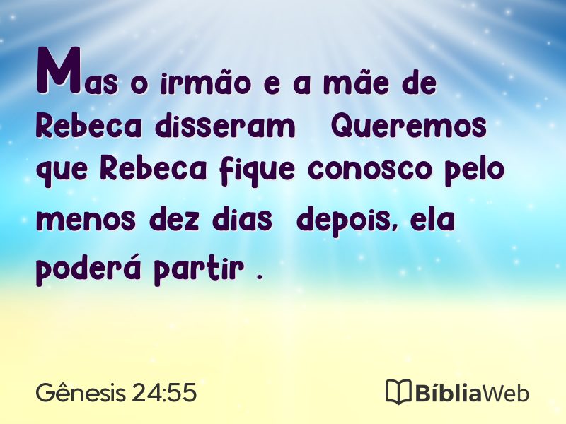Gênesis 24:55 em imagem para compartilhar
