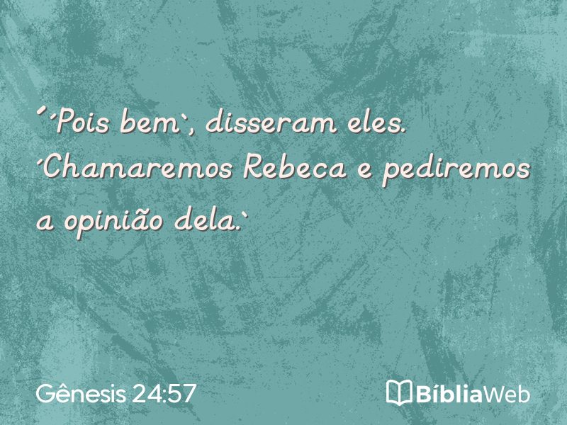 Gênesis 24:57 em imagem para compartilhar