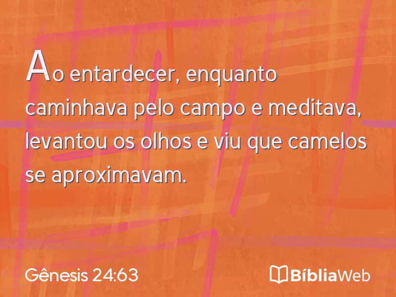 Gênesis 24:63 em imagem para compartilhar