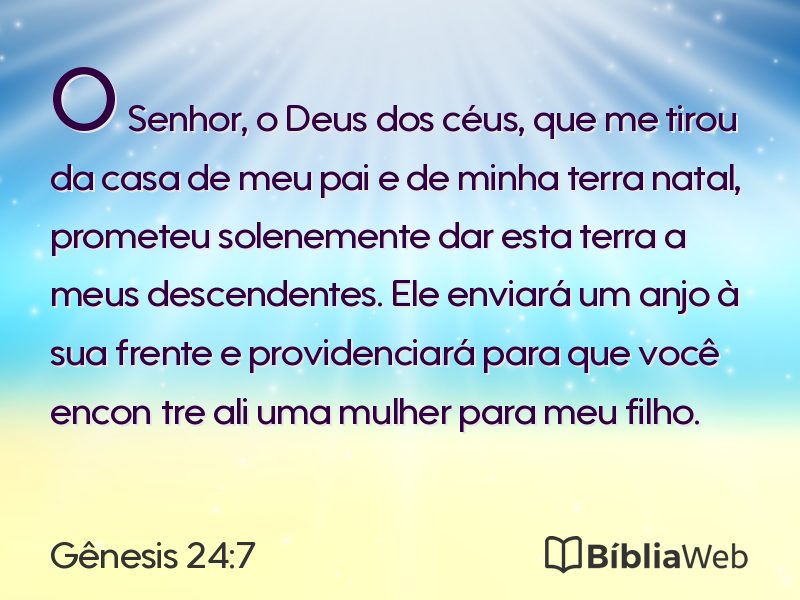 Gênesis 24:7 em imagem para compartilhar