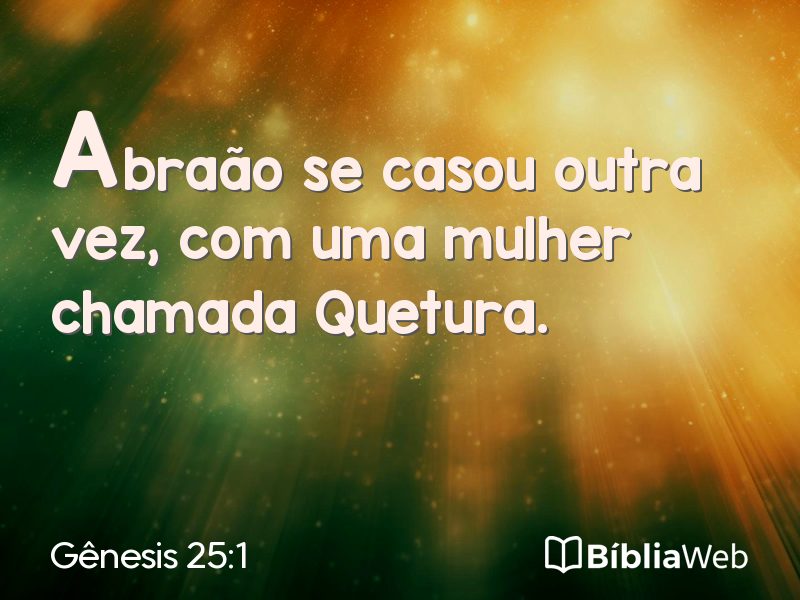 Gênesis 25:1 em imagem para compartilhar