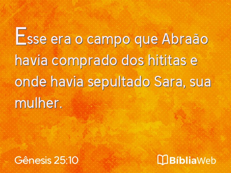 Gênesis 25:10 em imagem para compartilhar