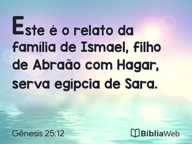 Gênesis 25:12 em imagem para compartilhar