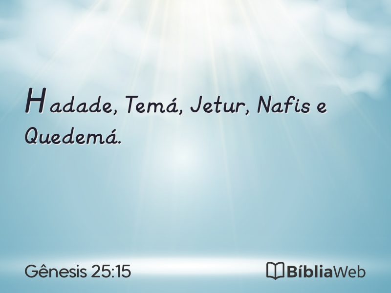 Gênesis 25:15 em imagem para compartilhar