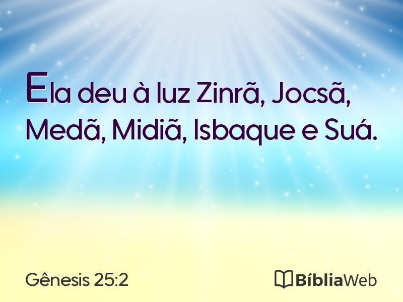 Gênesis 25:2 em imagem para compartilhar