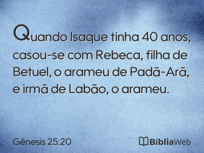 Gênesis 25:20 em imagem para compartilhar