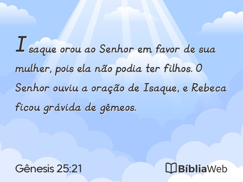 Gênesis 25:21 em imagem para compartilhar