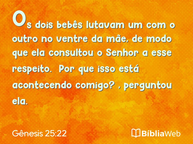 Gênesis 25:22 em imagem para compartilhar