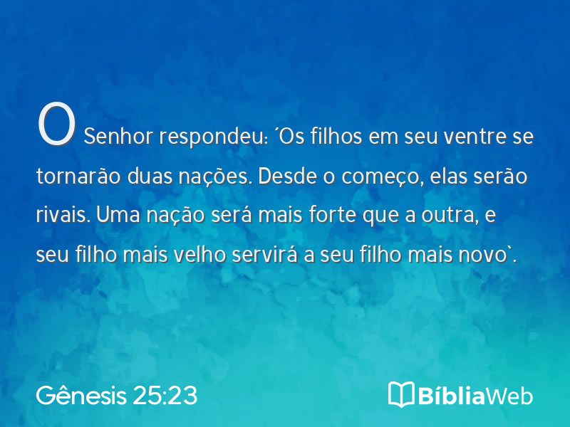 Gênesis 25:23 em imagem para compartilhar