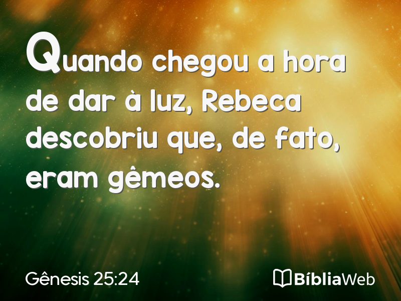 Gênesis 25:24 em imagem para compartilhar