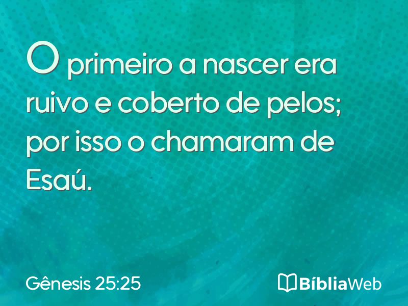 Gênesis 25:25 em imagem para compartilhar