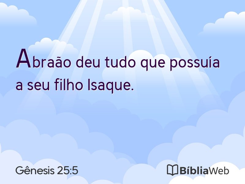 Gênesis 25:5 em imagem para compartilhar