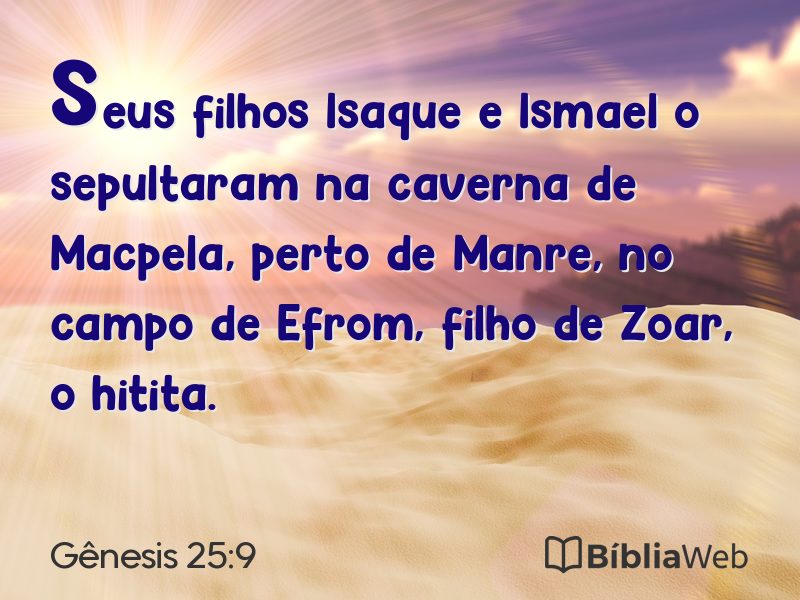 Gênesis 25:9 em imagem para compartilhar