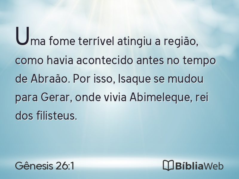 Gênesis 26:1 em imagem para compartilhar
