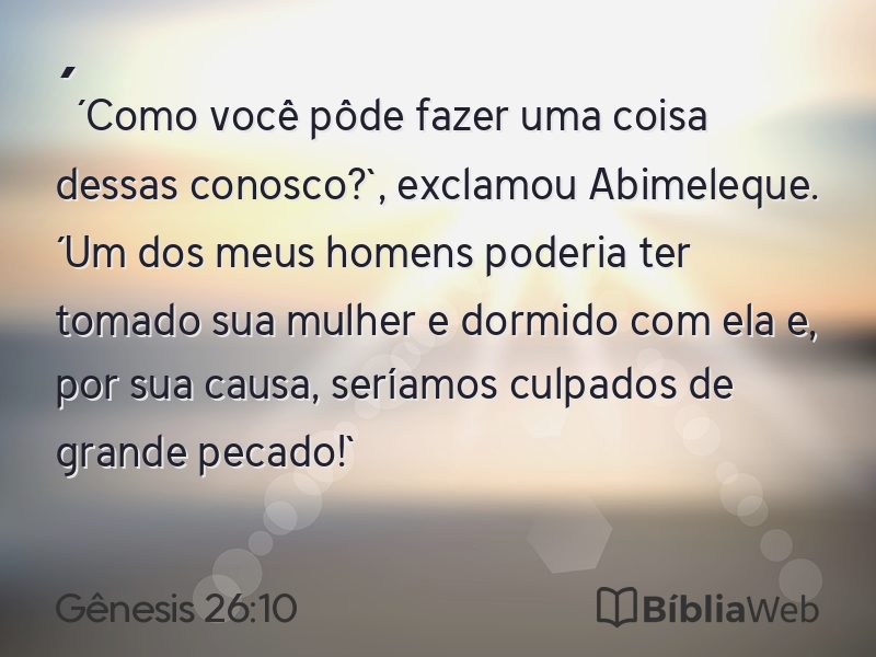 Gênesis 26:10 em imagem para compartilhar