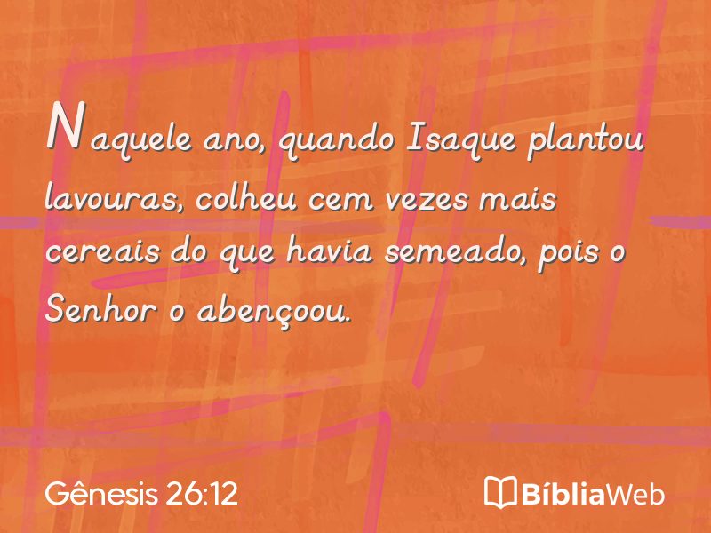 Gênesis 26:12 em imagem para compartilhar