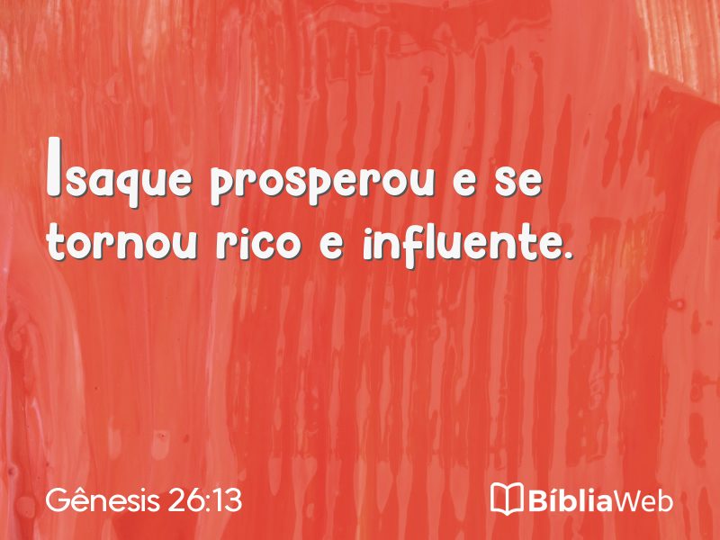 Gênesis 26:13 em imagem para compartilhar