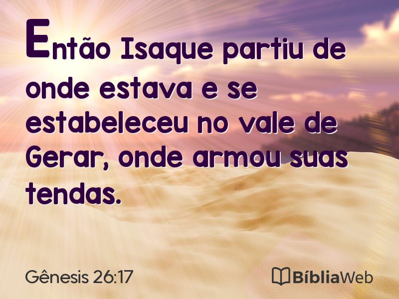 Gênesis 26:17 em imagem para compartilhar