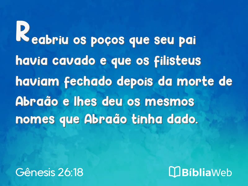 Gênesis 26:18 em imagem para compartilhar
