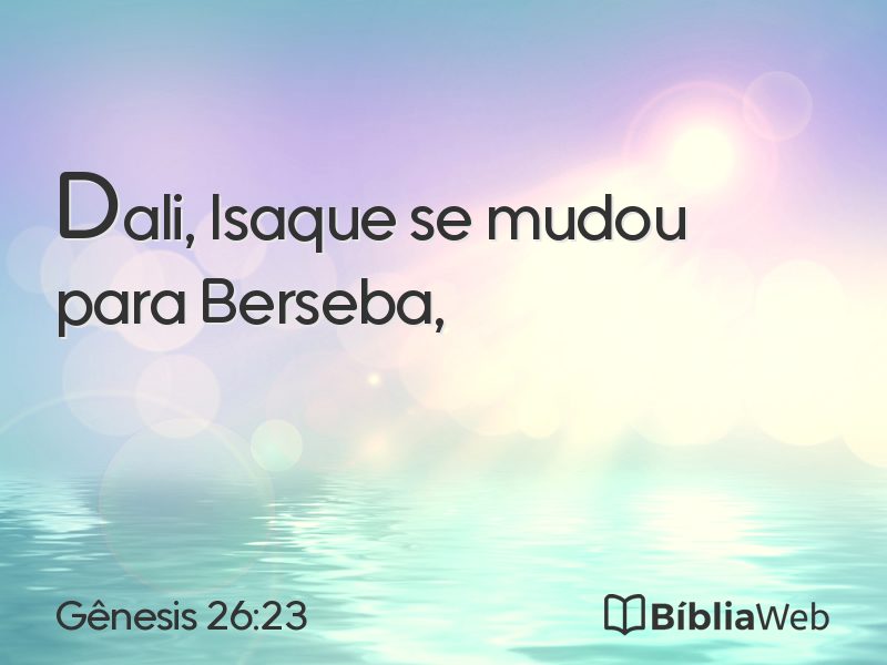 Gênesis 26:23 em imagem para compartilhar