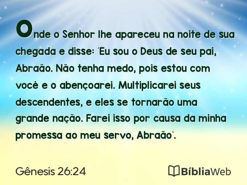 Gênesis 26:24 em imagem para compartilhar