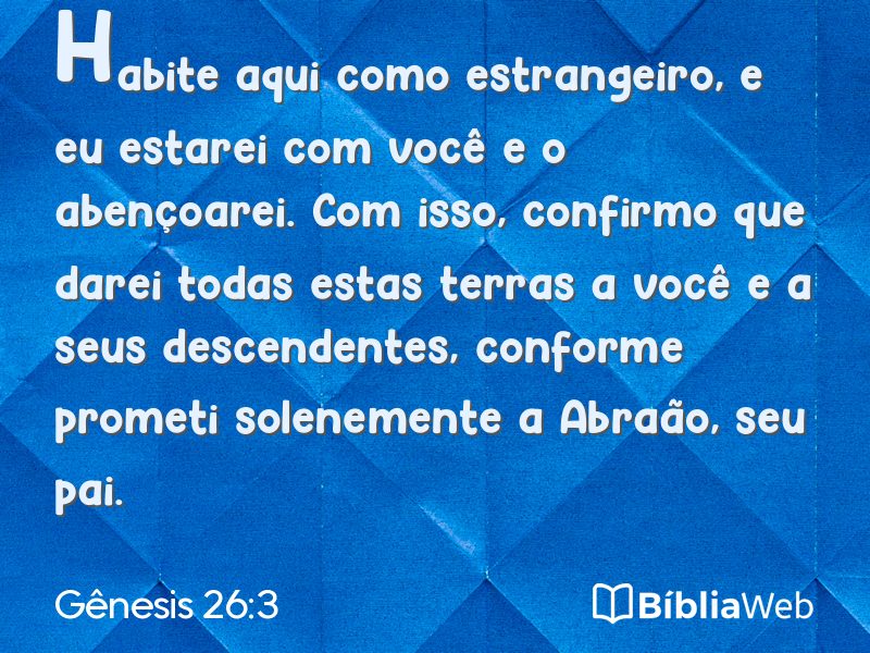 Gênesis 26:3 em imagem para compartilhar