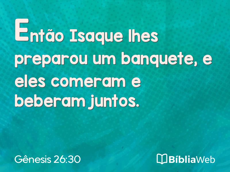 Gênesis 26:30 em imagem para compartilhar