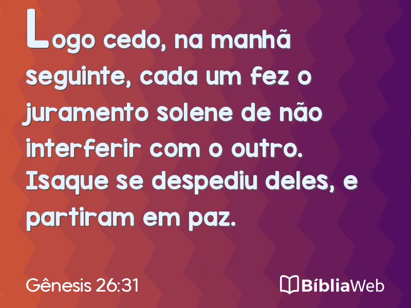 Gênesis 26:31 em imagem para compartilhar