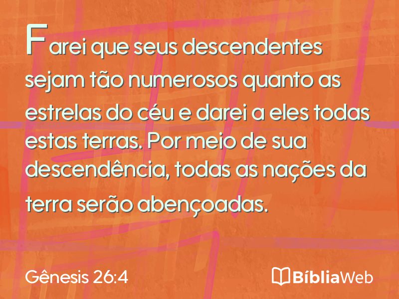 Gênesis 26:4 em imagem para compartilhar