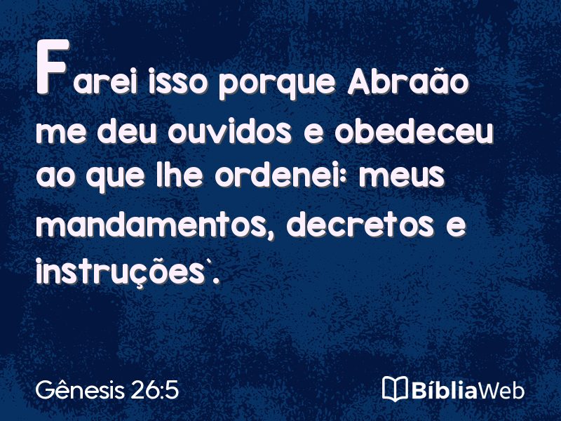 Gênesis 26:5 em imagem para compartilhar