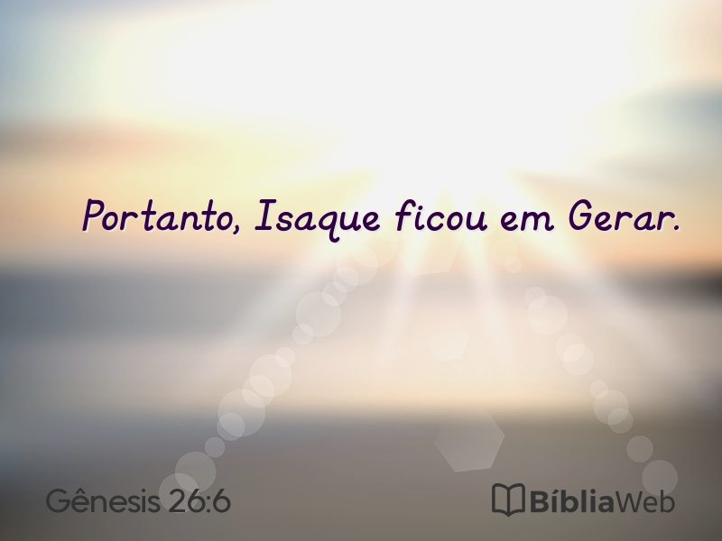 Gênesis 26:6 em imagem para compartilhar