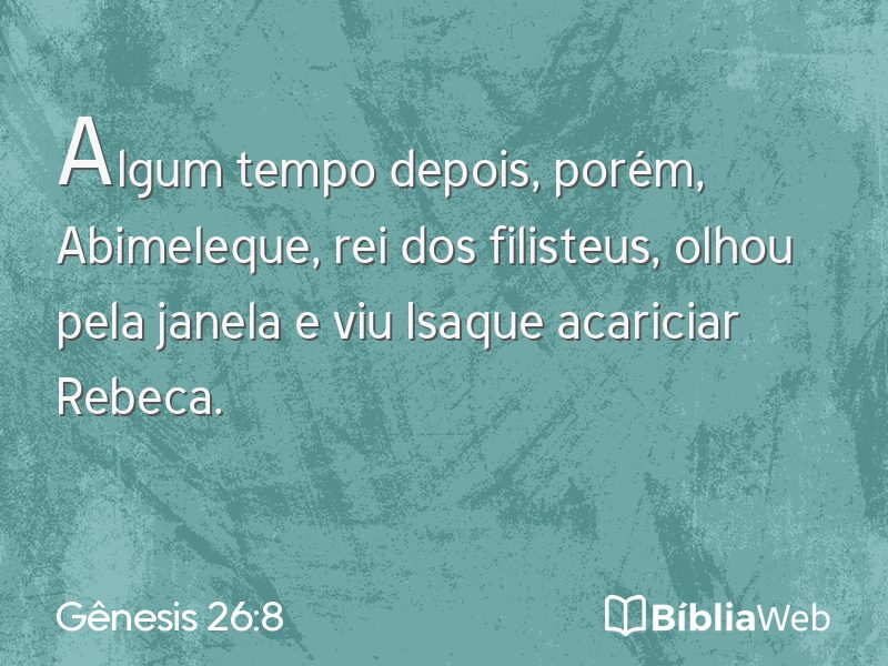 Gênesis 26:8 em imagem para compartilhar