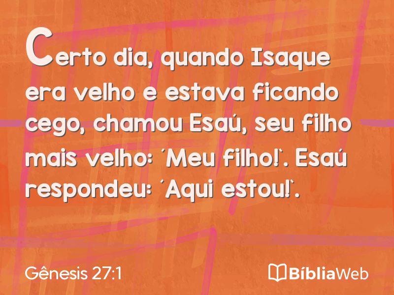 Gênesis 27:1 em imagem para compartilhar
