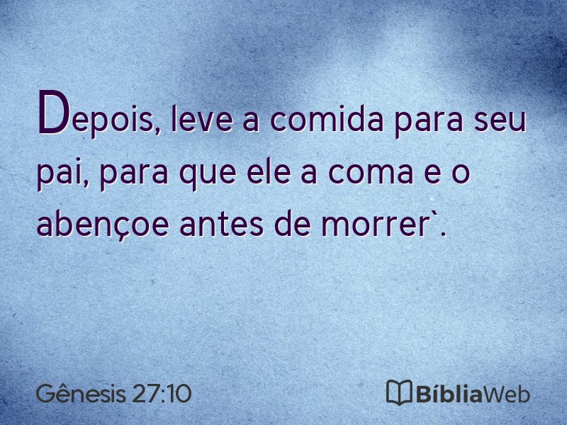 Gênesis 27:10 em imagem para compartilhar